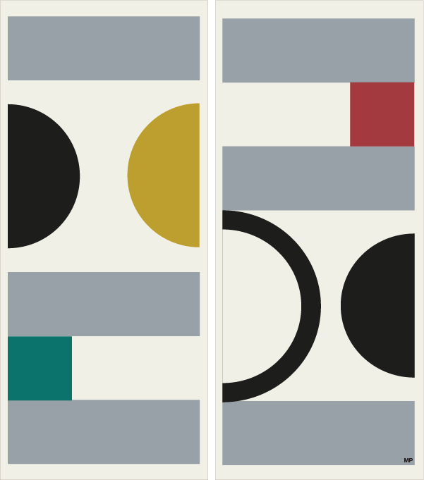 Grafisk unik textil konst i ull.
